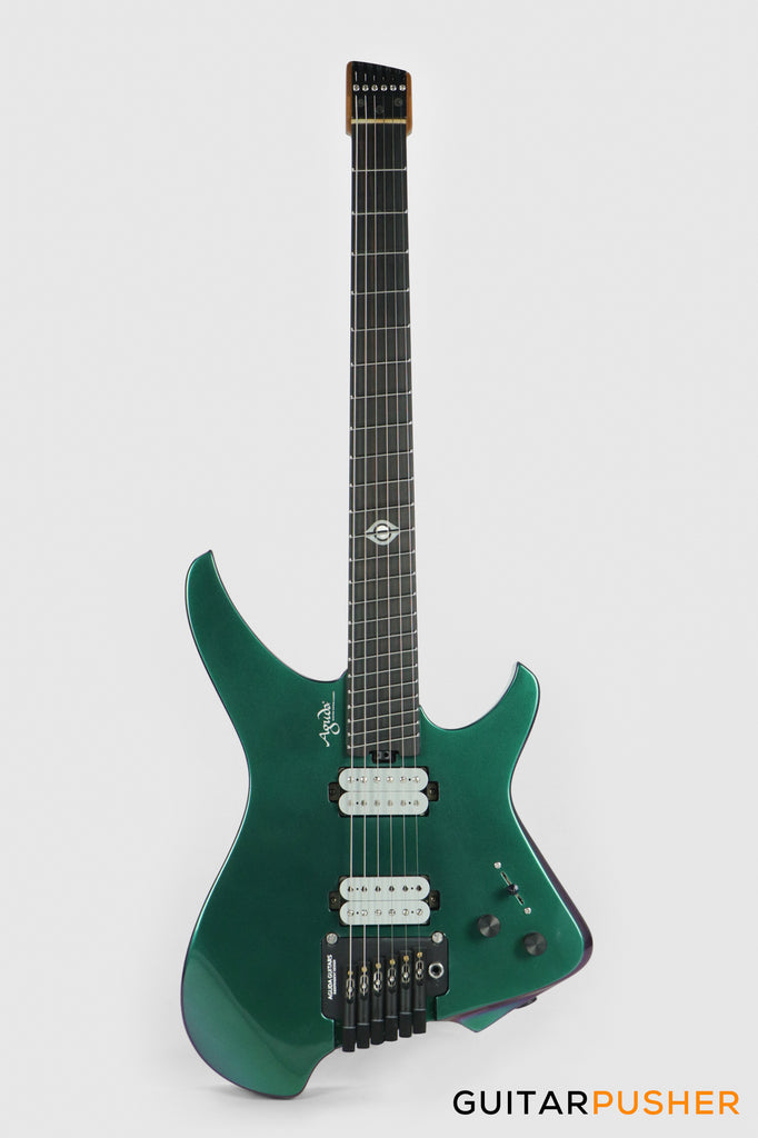 Aguda Black Hole Headless Electric Guitar Mahogany Body Ebony Fretboar ...