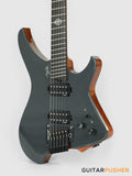 Aguda Black Hole Headless Electric Guitar Mahogany Body Ebony Fretboard - Grey Natural