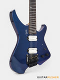 Aguda Black Hole Headless Electric Guitar Mahogany Body Ebony Fretboard - Metallic Neptune