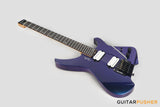 Aguda Black Hole Headless Electric Guitar Mahogany Body Ebony Fretboard - Metallic Neptune