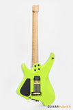 Aguda Black Hole Headless Electric Guitar Mahogany Body Ebony Fretboard - Neon Green