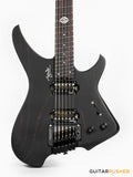 Aguda Black Hole Headless Electric Guitar Mahogany Body Ebony Fretboard - Sandblasted Red