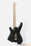 Aguda Black Hole Headless Electric Guitar Mahogany Body Ebony Fretboard - Sandblasted Red
