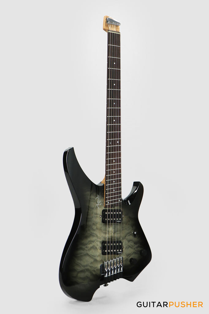 Aguda Black Hole X (2024) Headless Electric Guitar Mahogany Body Rosew ...
