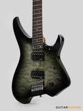Aguda Black Hole X (2024) Headless Electric Guitar Mahogany Body Rosewood Fretboard - Transblack Natural Quilt Burst