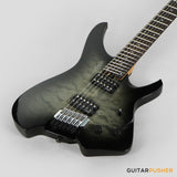 Aguda Black Hole X (2024) Headless Electric Guitar Mahogany Body Rosewood Fretboard - Transblack Natural Quilt Burst