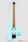 Aguda Musicboy Headless Electric Guitar Alder Body Roasted Maple Fretboard - Baby Blue
