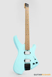 Aguda Musicboy Headless Electric Guitar Alder Body Roasted Maple Fretboard - Baby Blue