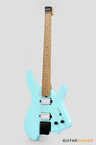 Aguda Musicboy Headless Electric Guitar Alder Body Roasted Maple Fretboard - Baby Blue