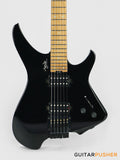 Aguda Musicboy Headless Electric Guitar Alder Body Roasted Maple Fretboard - Gloss Black
