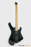 Aguda Musicboy Headless Electric Guitar Alder Body Roasted Maple Fretboard - Gloss Black