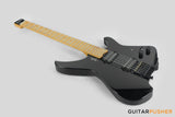 Aguda Musicboy Headless Electric Guitar Alder Body Roasted Maple Fretboard - Gloss Black