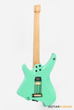 Aguda Musicboy Pro Headless Electric Guitar Alder Body Roasted Maple Fretboard - Surf Green w/ Cream Pickguard