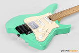 Aguda Musicboy Pro Headless Electric Guitar Alder Body Roasted Maple Fretboard - Surf Green w/ Cream Pickguard