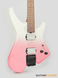 Aguda Musicboy Headless Electric Guitar Alder Body Roasted Maple Fretboard - Sakura Fade