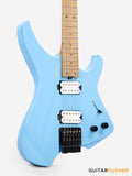 Aguda Musicboy Headless Electric Guitar Alder Body Roasted Maple Fretboard - Sonic Blue