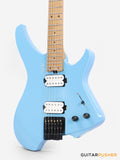 Aguda Musicboy Headless Electric Guitar Alder Body Roasted Maple Fretboard - Sonic Blue