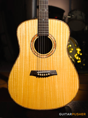 Alama Dreadnought Philippine Wood Collection Series All-Solid Wood Gmelina/Cotton Fruit Acoustic Guitar - Natural (Nitrocellulose Lacquer)