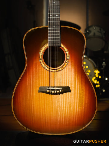Alama Dreadnought Philippine Wood Collection Series All-Solid Wood Gmelina/Tamarind Acoustic Guitar - Burst (Nitrocellulose Lacquer)