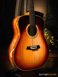 Alama Dreadnought Philippine Wood Collection Series All-Solid Wood Gmelina/Tamarind Acoustic Guitar - Burst (Nitrocellulose Lacquer)