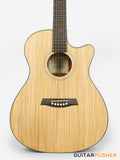Alama Grand Auditorium Cutaway All-Solid Wood Gmelina/Philippine Mahogany Acoustic Guitar - Natural