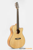 Alama Grand Auditorium Cutaway All-Solid Wood Gmelina/Philippine Mahogany Acoustic Guitar - Natural