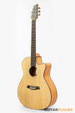 Alama Grand Auditorium Cutaway All-Solid Wood Gmelina/Philippine Mahogany Acoustic Guitar - Natural