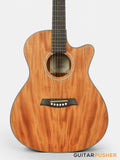 Alama Grand Auditorium Cutaway All-Solid Wood Philippine Mahogany Acoustic Guitar - Natural