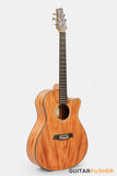 Alama Grand Auditorium Cutaway All-Solid Wood Philippine Mahogany Acoustic Guitar - Natural