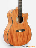 Alama Grand Auditorium Cutaway All-Solid Wood Philippine Mahogany Acoustic Guitar - Natural