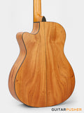 Alama Grand Auditorium Cutaway All-Solid Wood Philippine Mahogany Acoustic Guitar - Natural