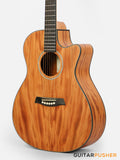 Alama Grand Auditorium Cutaway All-Solid Wood Philippine Mahogany Acoustic Guitar - Natural