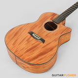 Alama Grand Auditorium Cutaway All-Solid Wood Philippine Mahogany Acoustic Guitar - Natural