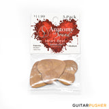 Anatomy of Sound Heart Beat Embossed Standard Medium Brown 3-pack (705377777301)