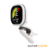 Cherub WST-675 Rechargeable Chromatic Guitar Tuner w/ High Contrast Colorful Display - White