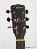 Corona Guitars CF-1000 Solid Sitka Spruce Top Indian Rosewood OM Acoustic Guitar w/ Gig Bag - Natural
