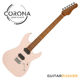 Corona Guitars Modern Plus (HH) S-Style Electric Guitar w/ Gig Bag - Shell Pink