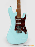 Corona Guitars Modern Plus SE (HSS) S-Style Electric Guitar w/ Gig Bag - Daphne Blue