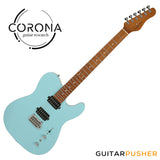 Corona Guitars Modern Plus T (HH) T-Style Electric Guitar w/ Gig Bag - Daphne Blue