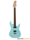 Corona Guitars Modern Standard (HH) S-Style Electric Guitar w/ Indian Laurel Fingerboard & Gig Bag - Daphne Blue