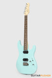 Corona Guitars Modern Standard (HH) S-Style Electric Guitar w/ Indian Laurel Fingerboard & Gig Bag - Daphne Blue
