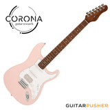 Corona Guitars Standard Plus ST (HSS) S-Style Electric Guitar w/ Gig Bag - Shell Pink