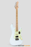 Crafter Guitars Charlotte S MP OW, S-Style HSS Electric Guitar, Roasted Maple Neck/Roasted Maple Fingerboard, w/ Gig Bag - Olympic White