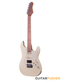 Crafter Guitars Charlotte S VVS MP MW, S-Style HSS Electric Guitar, Roasted Maple Neck/Roasted Maple Fingerboard, w/ Gig Bag - Malty White