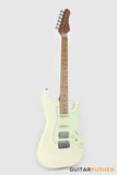 Crafter Guitars Charlotte S VVS MP MW, S-Style HSS Electric Guitar, Roasted Maple Neck/Roasted Maple Fingerboard, w/ Gig Bag - Malty White