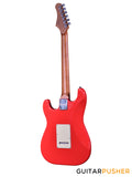 Crafter Guitars Charlotte S VVS MP VR, S-Style HSS Electric Guitar, Roasted Maple Neck/Roasted Maple Fingerboard, w/ Gig Bag - Vintage Red