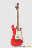 Crafter Guitars Charlotte S VVS MP VR, S-Style HSS Electric Guitar, Roasted Maple Neck/Roasted Maple Fingerboard, w/ Gig Bag - Vintage Red