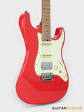 Crafter Guitars Charlotte S VVS MP VR, S-Style HSS Electric Guitar, Roasted Maple Neck/Roasted Maple Fingerboard, w/ Gig Bag - Vintage Red