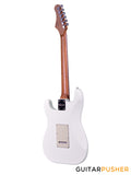Crafter Guitars Charlotte S VVS RS OW, S-Style HSS Electric Guitar, Roasted Maple Neck/Rosewood Fingerboard, w/ Gig Bag - Olympic White