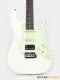 Crafter Guitars Charlotte S VVS RS OW, S-Style HSS Electric Guitar, Roasted Maple Neck/Rosewood Fingerboard, w/ Gig Bag - Olympic White